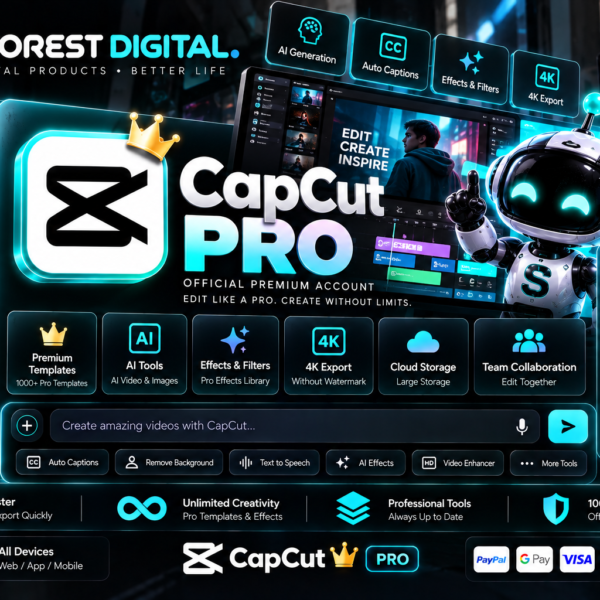 اشتراك CapCut Pro | مونتاج الفيديوهات والمؤثرات الاحترافية