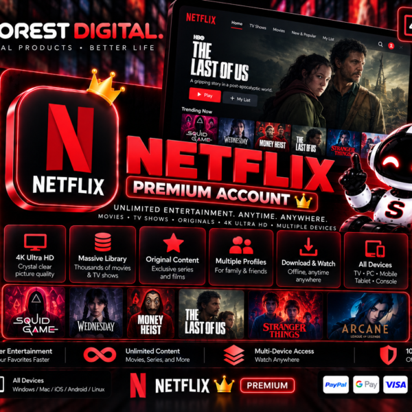 اشتراك Netflix Premium 4K | أفلام ومسلسلات بجودة Ultra HD