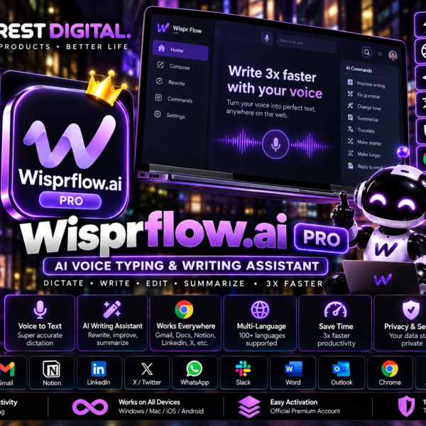اشتراك Wispr Flow Pro سنة | STOREST DIGITAL