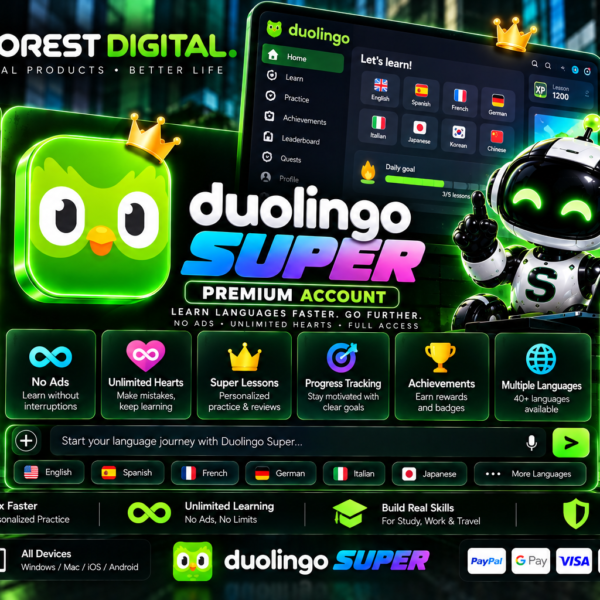 اشتراك Super Duolingo | تعلم اللغات بدون إعلانات ومراجعة غير محدودة