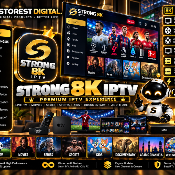 اشتراك Strong 8K IPTV | قنوات مباشرة ورياضة وأفلام ومسلسلات