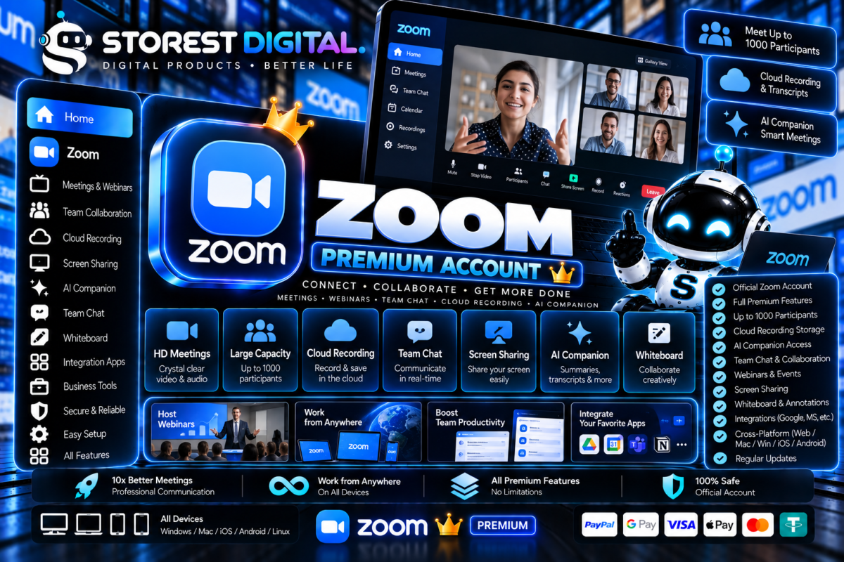 3c4ff62a-fb79-4de5-bd83-283659320691 اشتراك Zoom Pro شهر أو سنة | STOREST DIGITAL
