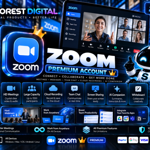 اشتراك Zoom Pro شهر أو سنة | STOREST DIGITAL