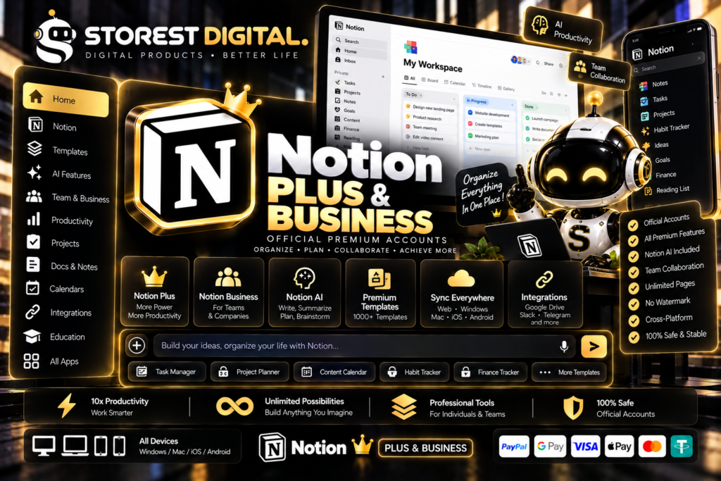 اشتراك Notion Business لمدة سنة | STOREST DIGITAL